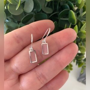 Sunstone Imports Sterling silver dangle 1/2” Earrings petite minimalist SU